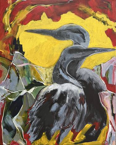 Original Abstract Expressionism Abstract Painting by Maryna Kovalchuk