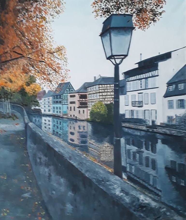 Original Realism Cities Painting by Elena Petrova