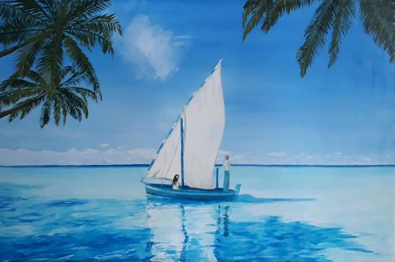 Original Realism Seascape Painting by Elena Petrova