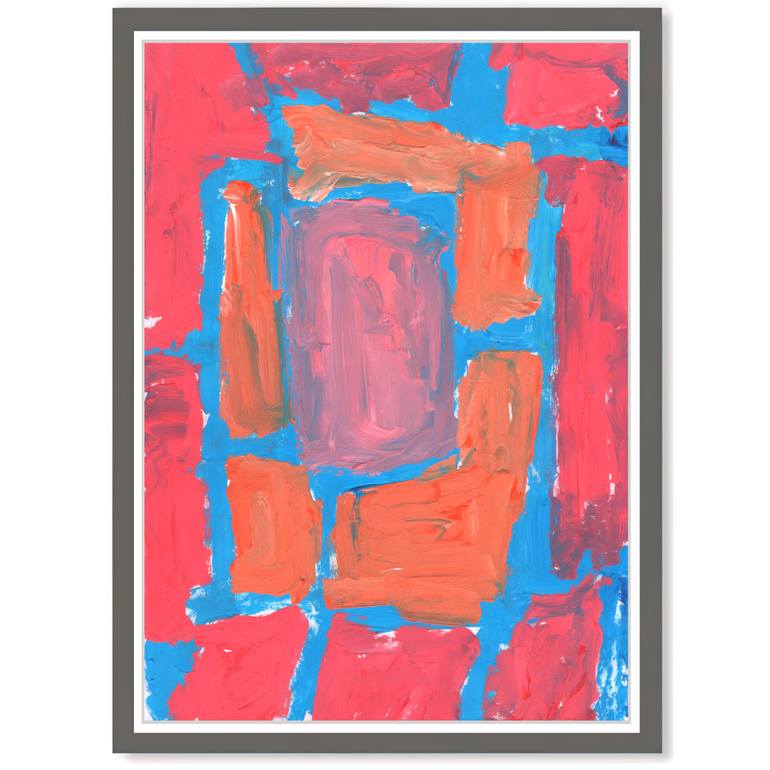 Original Abstract Expressionism Abstract Painting by Botros Saied