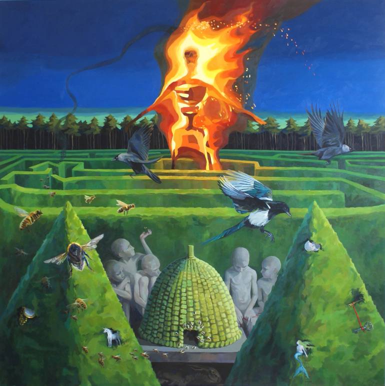 Labyrinth Painting by Caroline Elkington Saatchi Art