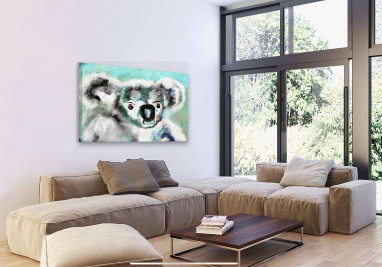 Original Abstract Animal Mixed Media by Anne Baritchi