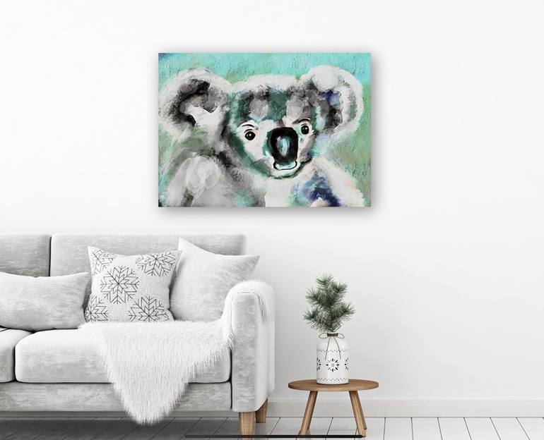 Original Abstract Animal Mixed Media by Anne Baritchi