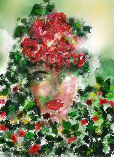 Print of Abstract Portrait Mixed Media by Anne Baritchi