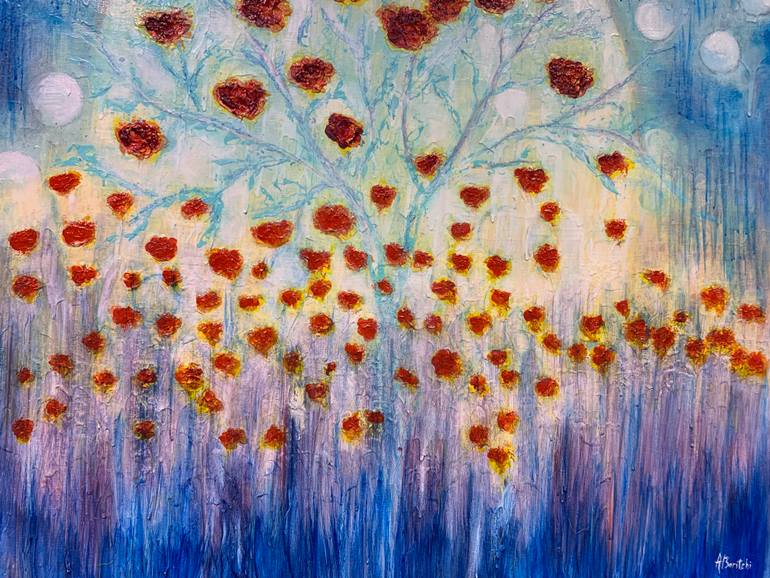 Original Abstract Expressionism Abstract Painting by Anne Baritchi
