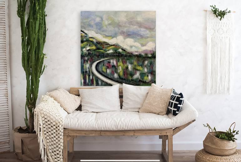 Original Abstract Expressionism Nature Painting by Anne Baritchi