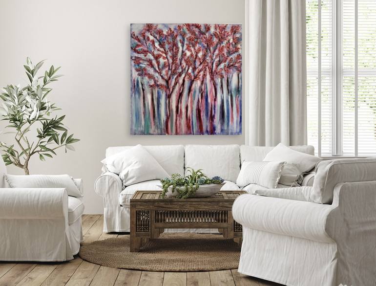 Original Abstract Expressionism Nature Painting by Anne Baritchi