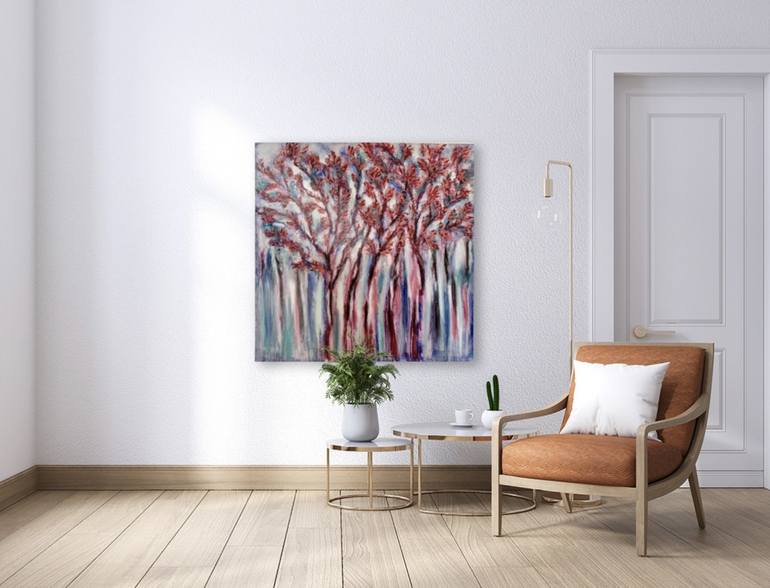 Original Abstract Expressionism Nature Painting by Anne Baritchi