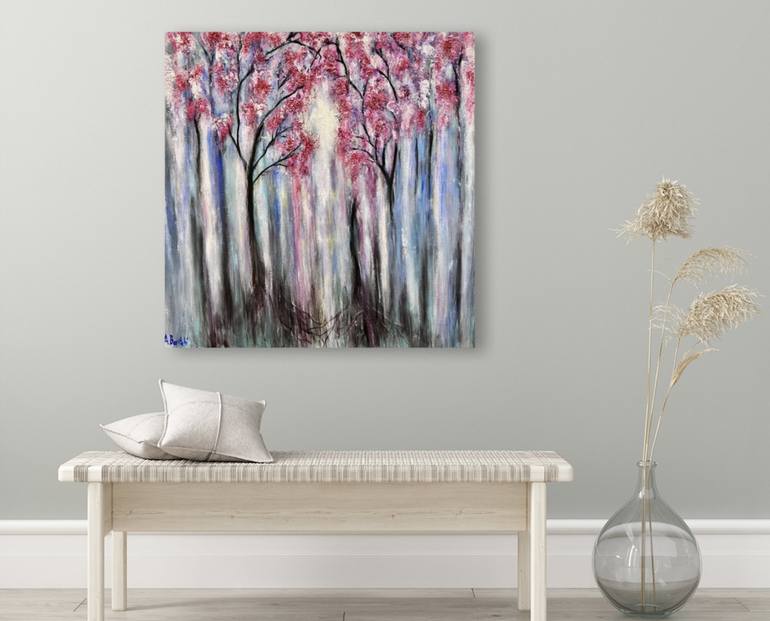 Original Abstract Expressionism Nature Painting by Anne Baritchi