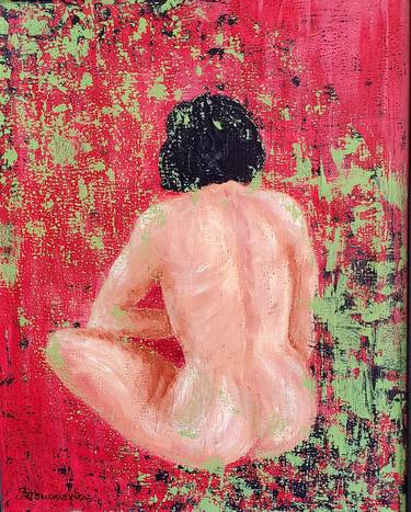 Original Abstract Expressionism Nude Paintings by Maggie Romanovici