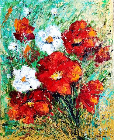 Print of Floral Paintings by Maggie Romanovici