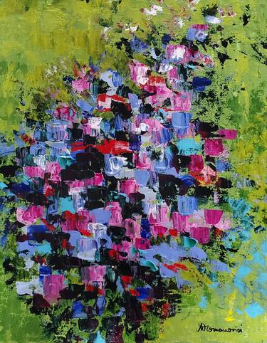 Original Abstract Expressionism Abstract Paintings by Maggie Romanovici