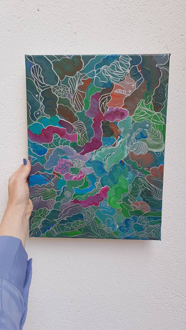 Original Abstract Expressionism Abstract Painting by Svetlana Selezneva