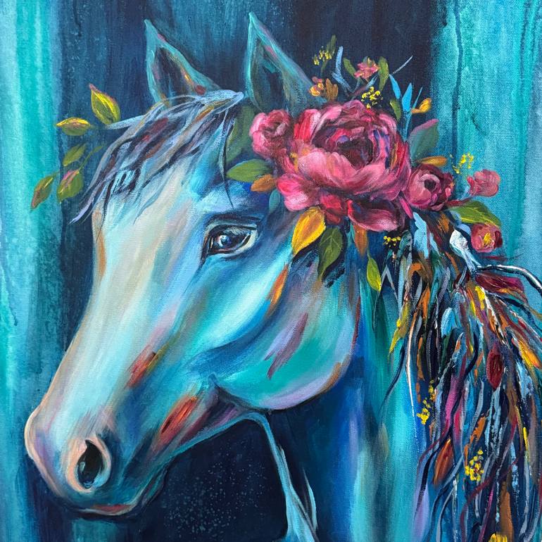 Original Pop Art Animal Painting by Kateryna Mezetska