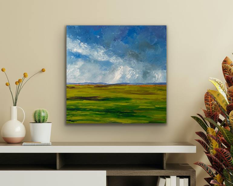 Original Abstract Expressionism Landscape Painting by Laureen Weaver