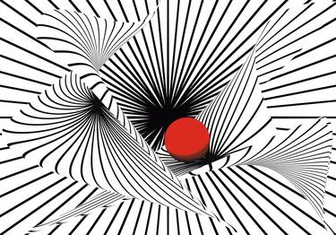 OPTICAL ART WITH A RED BALL 002 thumb