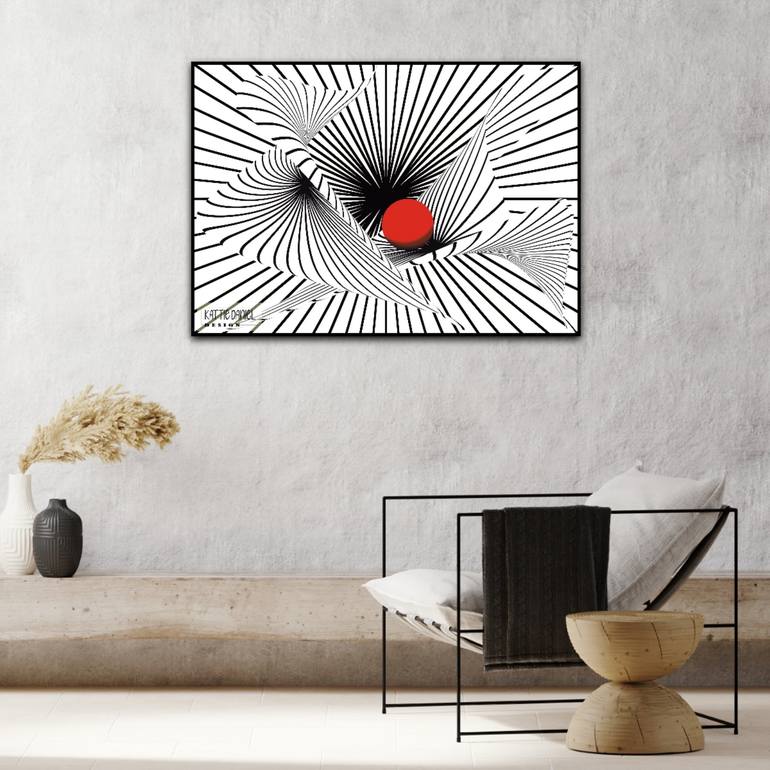 Original Geometric Digital by Kattie Art