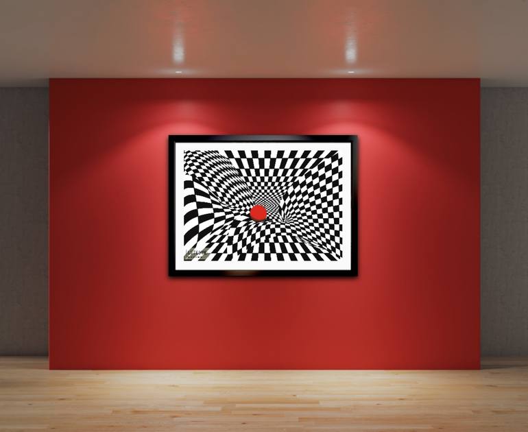Original Abstract Geometric Digital by Kattie Art