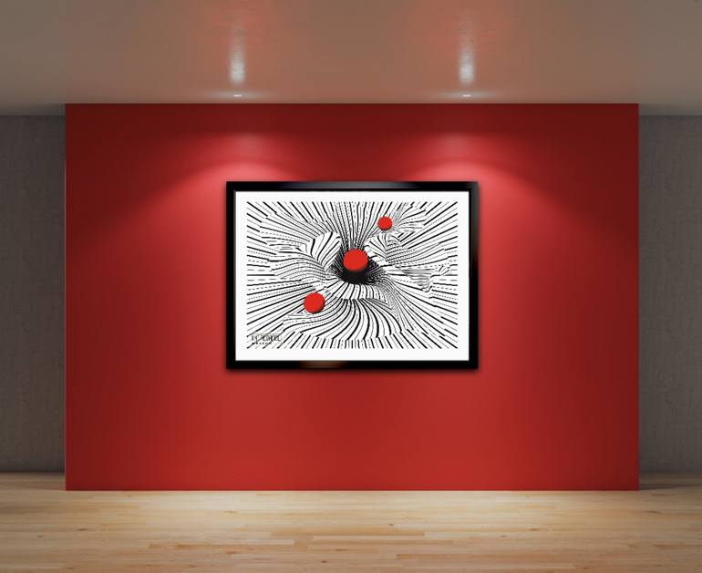 Original Abstract Geometric Digital by Kattie Art