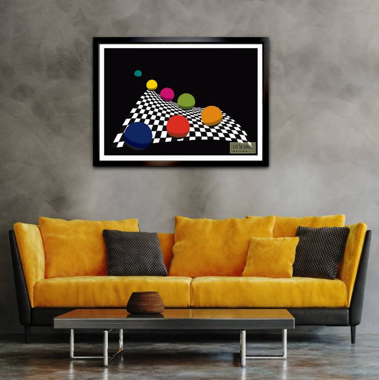 Original Geometric Digital by Kattie Art