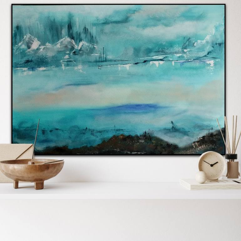 Original Contemporary Landscape Painting by Kattie Art