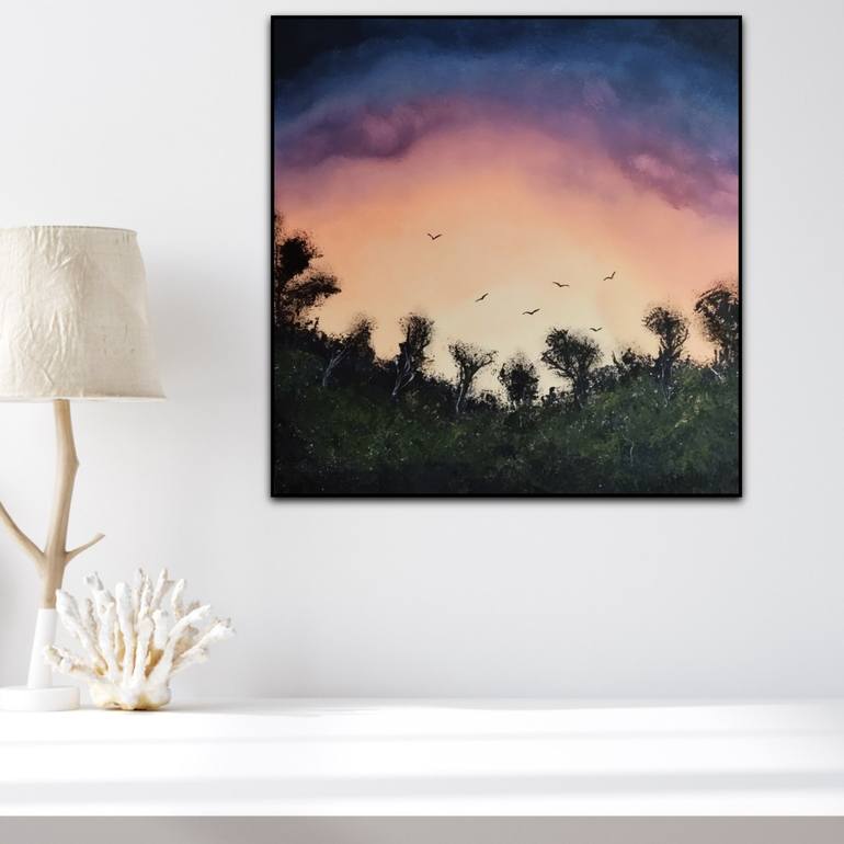 Original Landscape Painting by Kattie Art