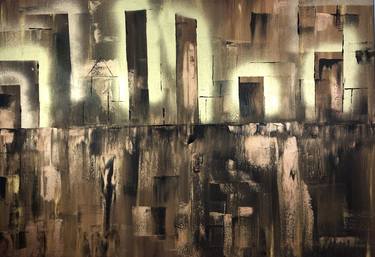 Original Abstract Architecture Paintings by Kattie Art