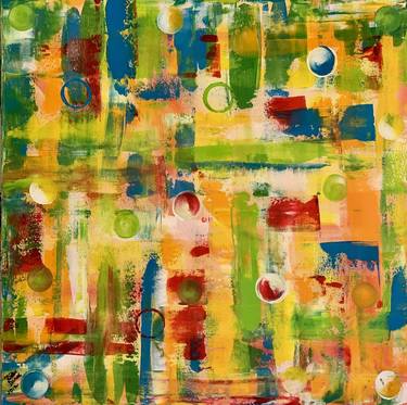 Original Abstract Children Paintings by Kattie Art