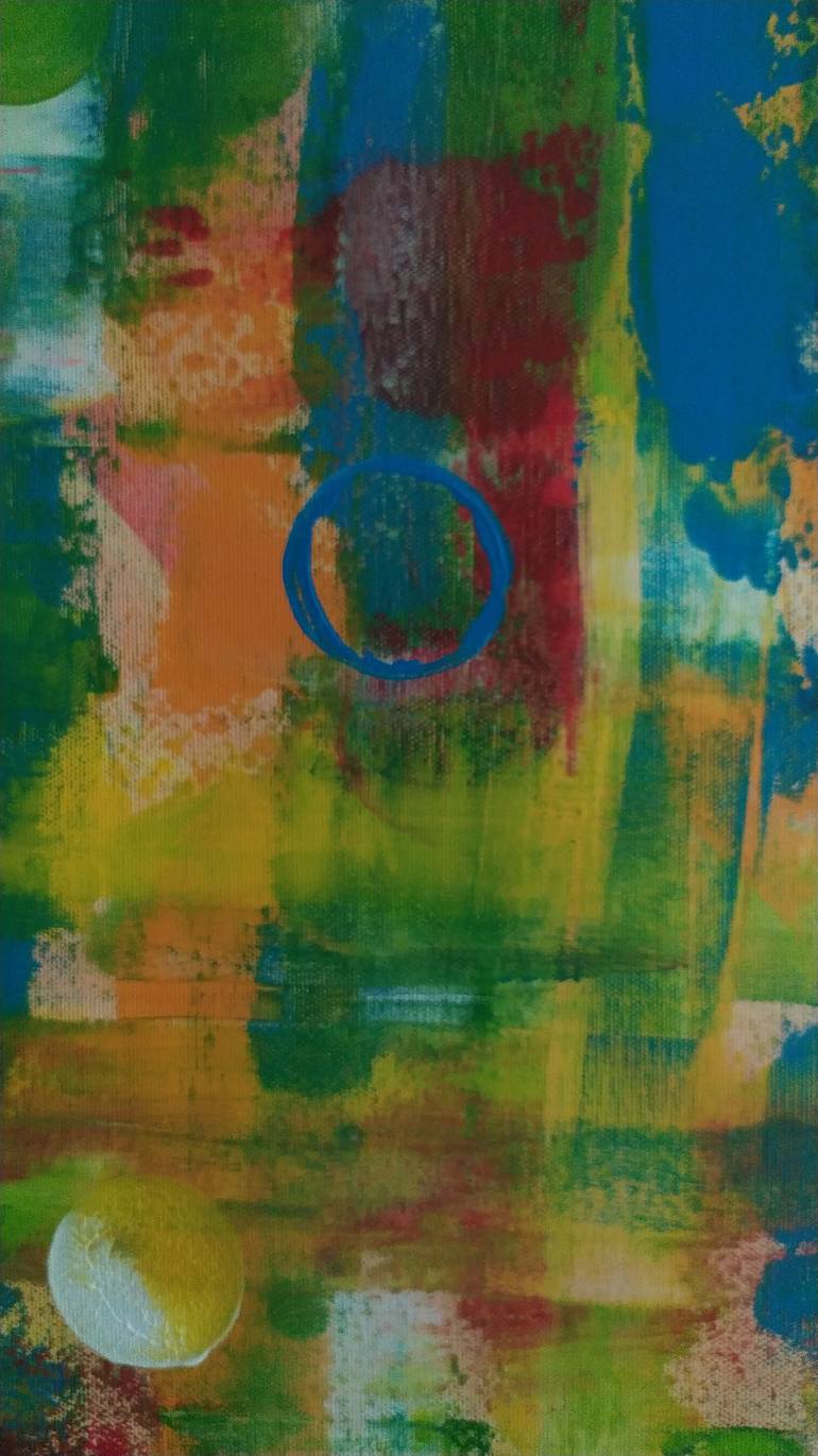 Original Abstract Children Painting by Kattie Art