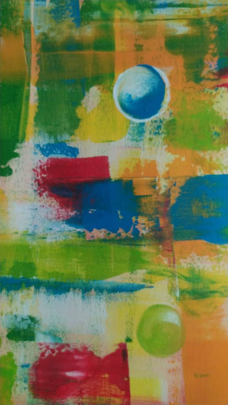 Original Abstract Children Painting by Kattie Art