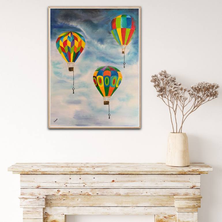 Original Abstract Travel Painting by Kattie Art