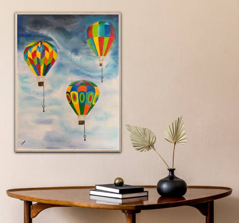 Original Abstract Travel Painting by Kattie Art