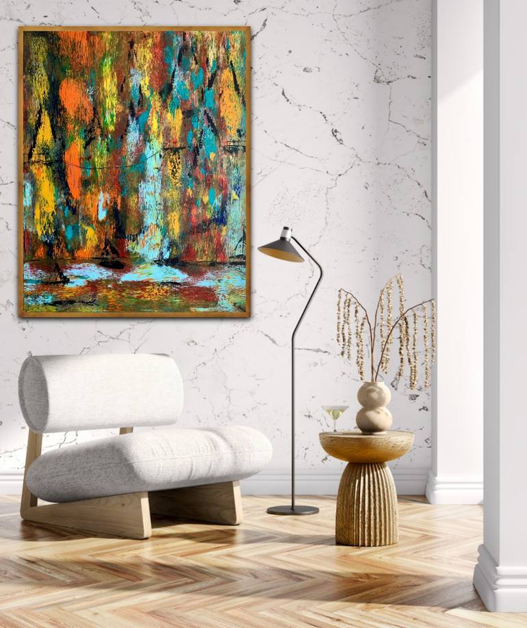 Original Abstract Expressionism Abstract Painting by Kattie Art