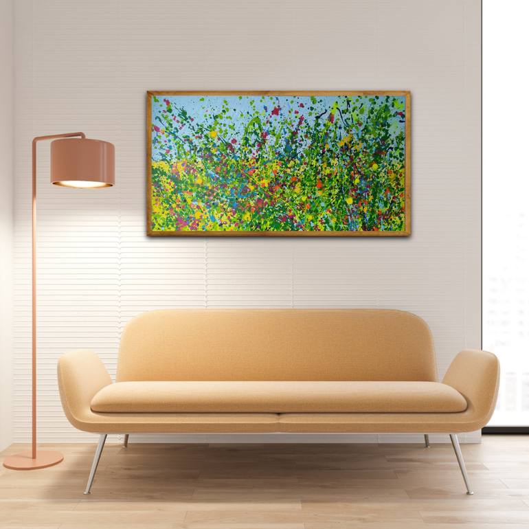 Original Abstract Expressionism Nature Painting by Kattie Art