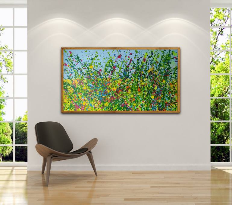 Original Abstract Expressionism Nature Painting by Kattie Art