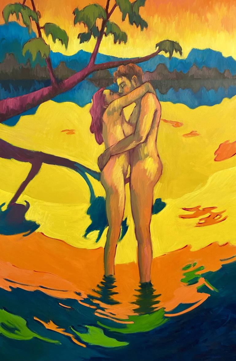 Original Contemporary Erotic Painting by Barbara Petit Lisy