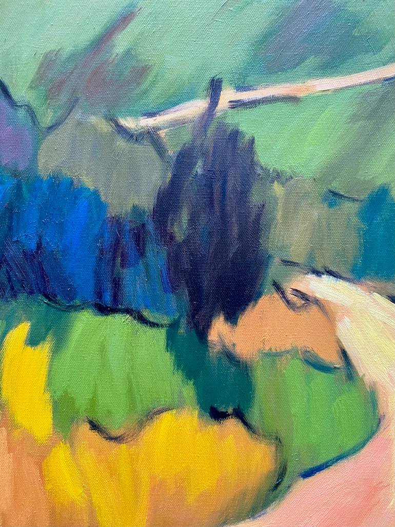 Original Abstract Landscape Painting by Barbara Petit Lisy