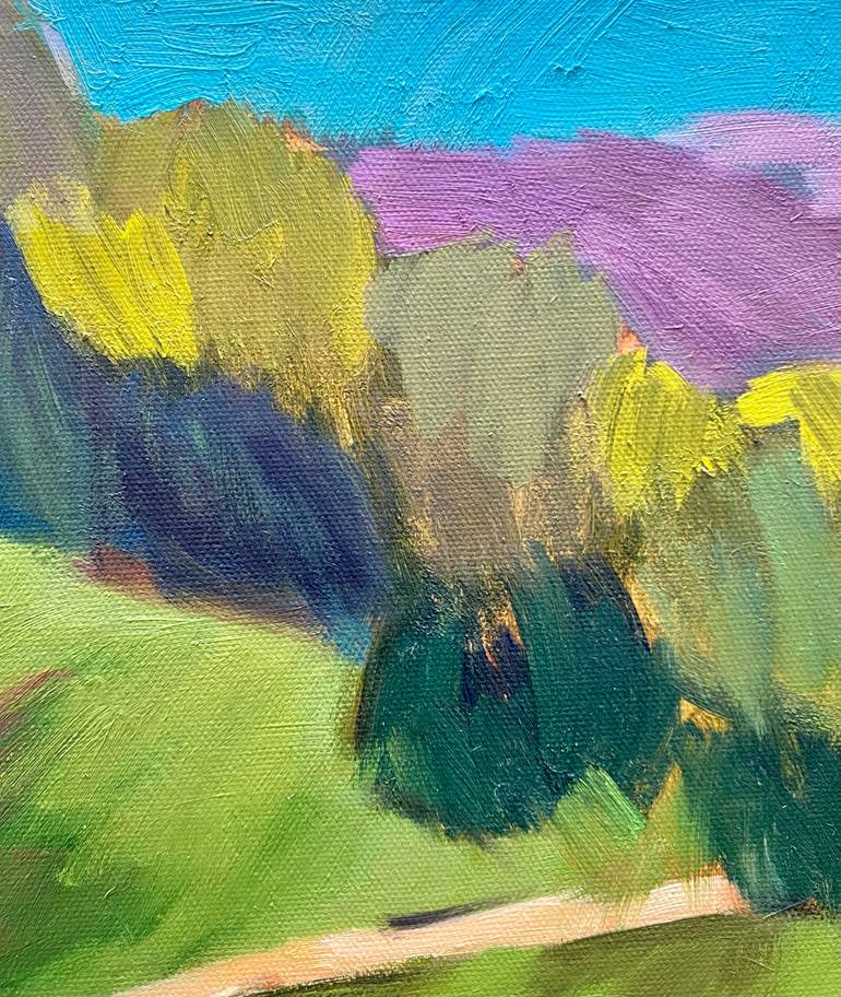 Original Abstract Landscape Painting by Barbara Petit Lisy