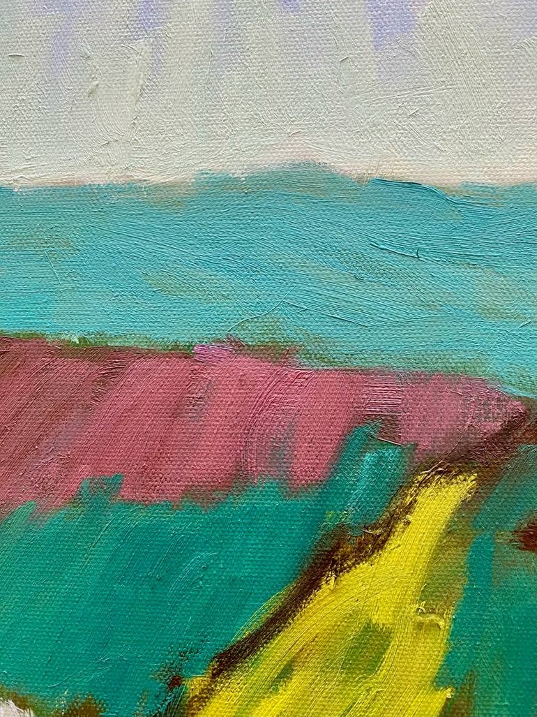 Original Abstract Landscape Painting by Barbara Petit Lisy