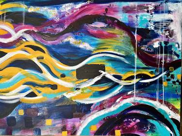 Original Abstract Expressionism Abstract Paintings by Margarita Glambert