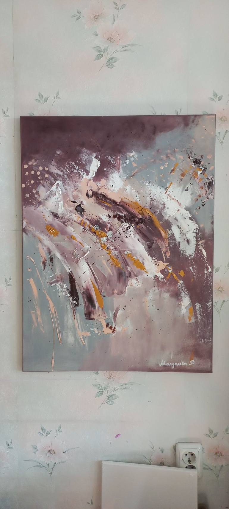 Original Abstract Expressionism Abstract Painting by Margarita Glambert