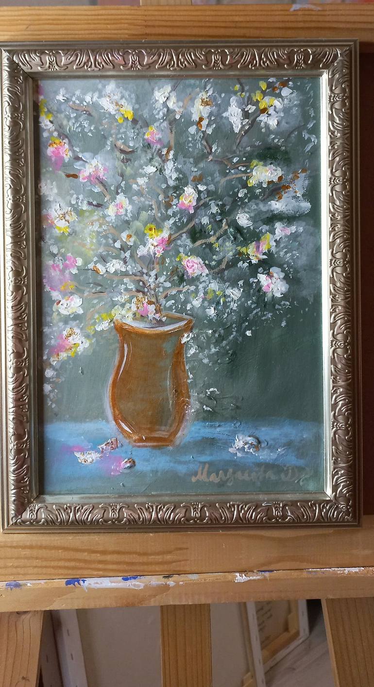 Original Expressionism Floral Painting by Margarita Glambert