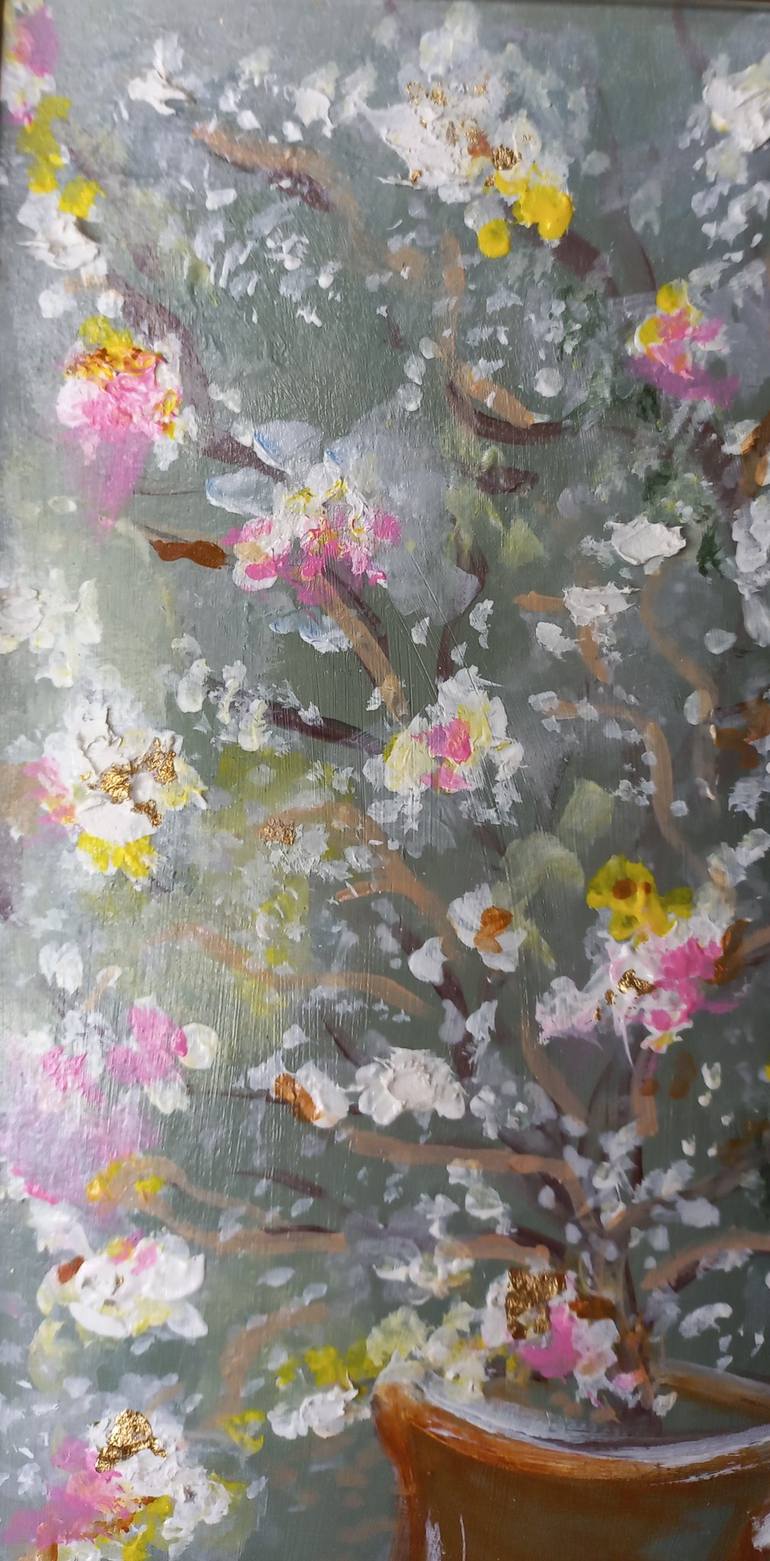 Original Expressionism Floral Painting by Margarita Glambert