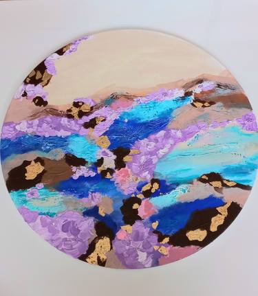 Aesthetic Acrylic Painting On Canvas  Acrylic painting canvas, Art  painting, Round canvas