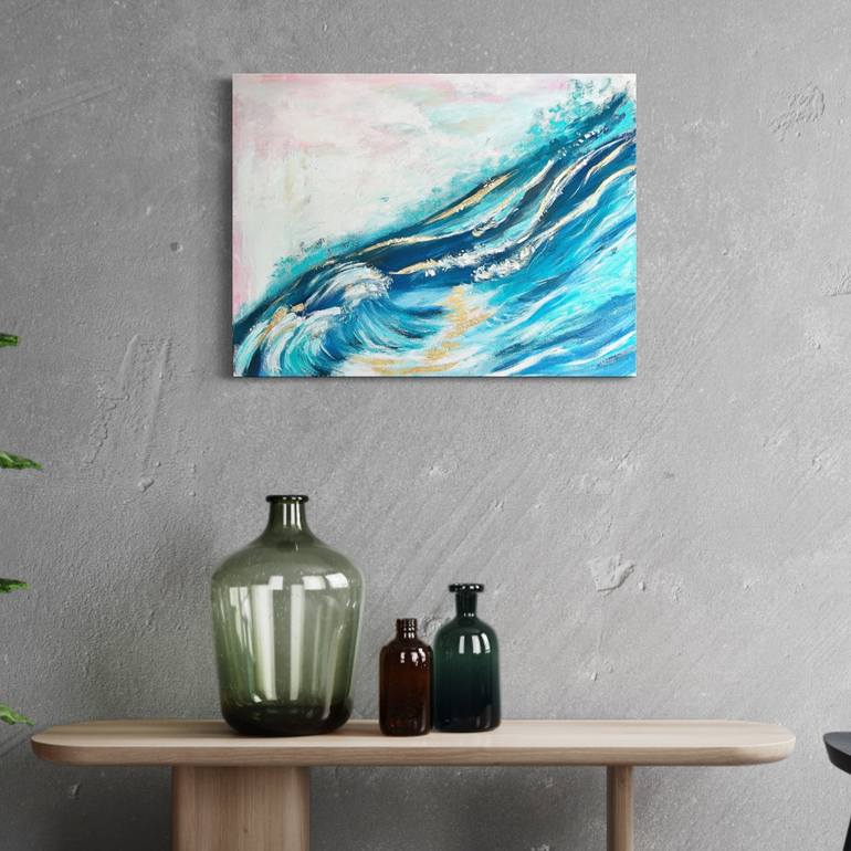 Original Abstract Expressionism Seascape Painting by Margarita Glambert