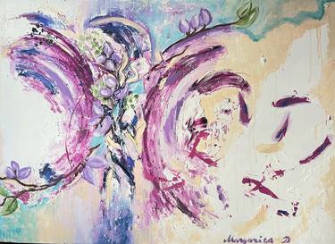 Original Abstract Botanic Paintings by Margarita Glambert