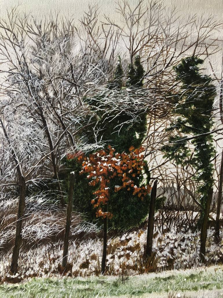 First snow in Ventoso Painting by Stefano Piccioli | Saatchi Art