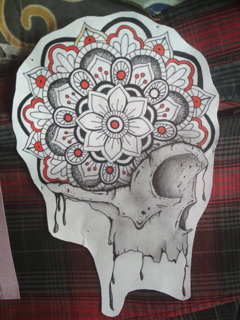 Mandala Skull Drawing By Victoria Mchale Saatchi Art