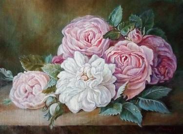 Original Color Field Painting Still Life Paintings by JAMOLIDIN RASULOV