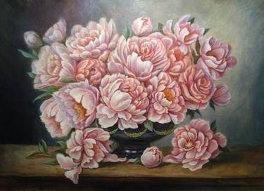Original Impressionism Still Life Mixed Media by Jamolidin Rasulov